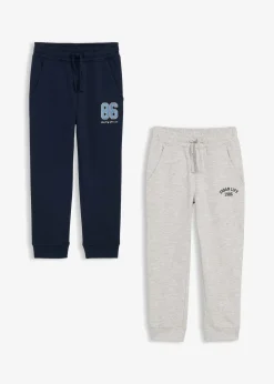 bonprix Lot de 2 pantalons de jogging doux en coton mélangé|Enfant Vêtements Enfant|Garçons 2-8 Ans·Lots De 2 Articles Et Plus