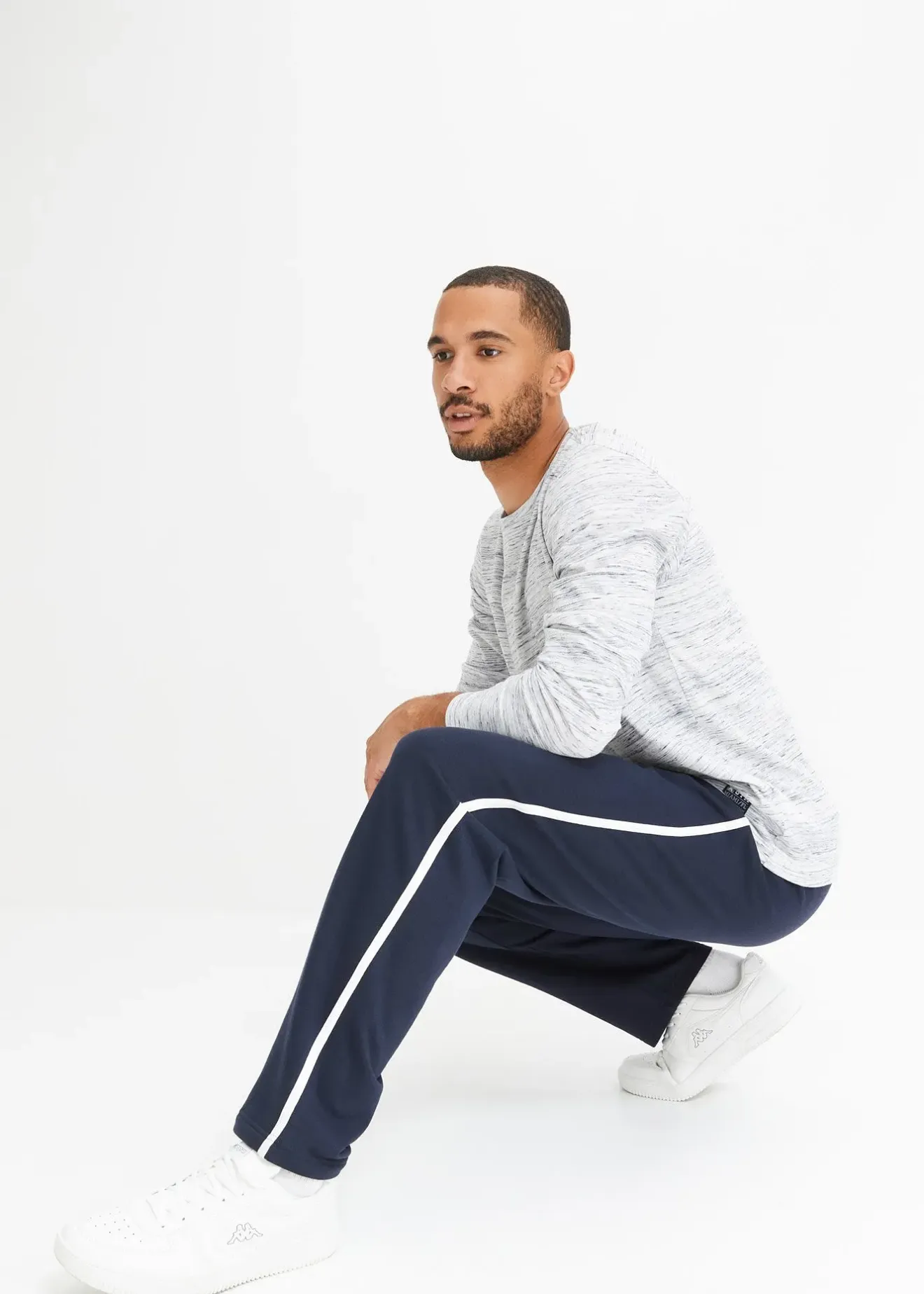 bonprix Lot de 2 pantalons de jogging amples à détails contrastants|Homme Vêtements De Sport|Sweats