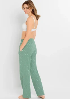 Femme bonprix Lingerie Nuit|Lot de 2 pantalons de pyjama 100% coton