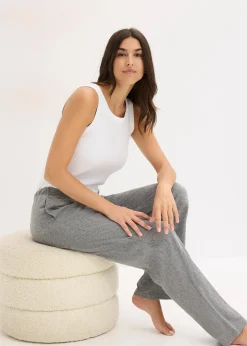 bonprix Lot de 2 pantalons de pyjama à poches latérales|Femme Lingerie Nuit