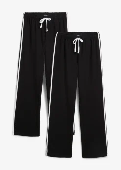 bonprix Lot de 2 pantalons en molleton épais 100% coton|Femme Basiques|Sweats