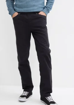 Homme bonprix Pantalons|Lot de 2 pantalons regular, droits à taille élastiquée