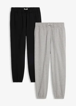 Femme bonprix Basiques|Sweats|Lot de 2 pantalons sweat 100% coton