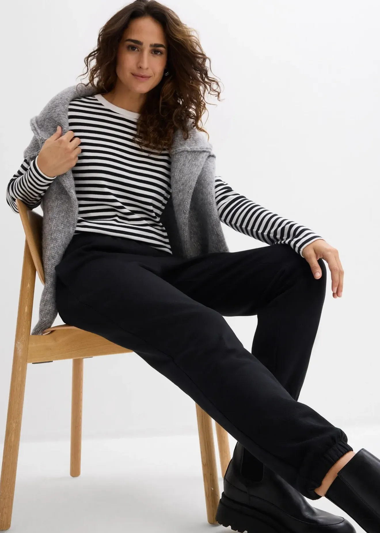 Femme bonprix Basiques|Sweats|Lot de 2 pantalons sweat 100% coton