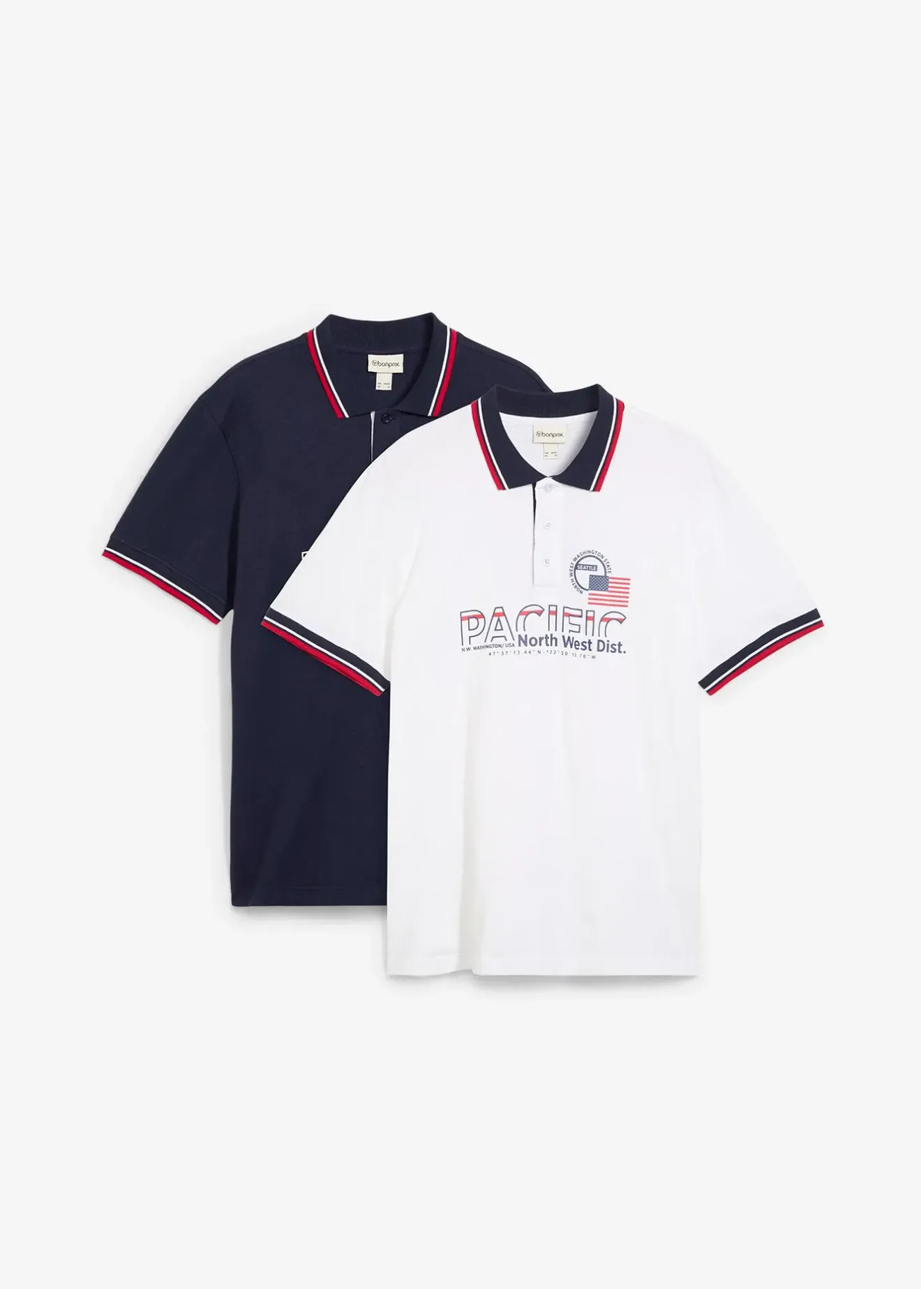 Homme bonprix T-Shirts & Polos|Lot de 2 polos 100% coton