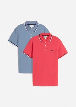 Homme bonprix T-Shirts & Polos|Lot de 2 polos en maille piquée 100% coton