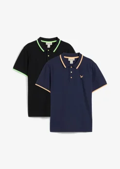 bonprix Lot de 2 polos en maille piquée 100% coton|Homme T-Shirts & Polos