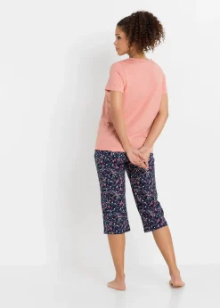 Femme bonprix Lingerie Nuit|Lot de 2 pyjamas corsaire 100% coton