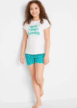 bonprix Lot de 2 pyjashorts 100% coton à manches courtes|Enfant Vêtements Enfant|Filles·Pyjamas & Chemises De Nuit