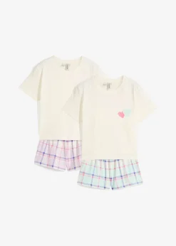 bonprix Lot de 2 pyjashorts 100% coton|Enfant Filles·Pyjamas & Chemises De Nuit