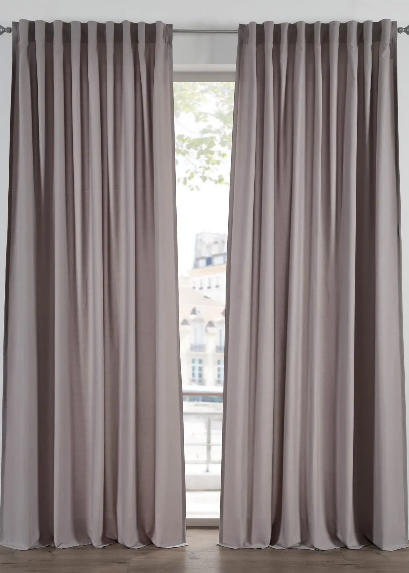 bonprix Lot de 2 rideaux en microfibre| Salon·Rideaux & Voilages|Rideaux Classiques