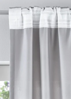 bonprix Lot de 2 rideaux en microfibre| Salon·Rideaux & Voilages|Rideaux Classiques