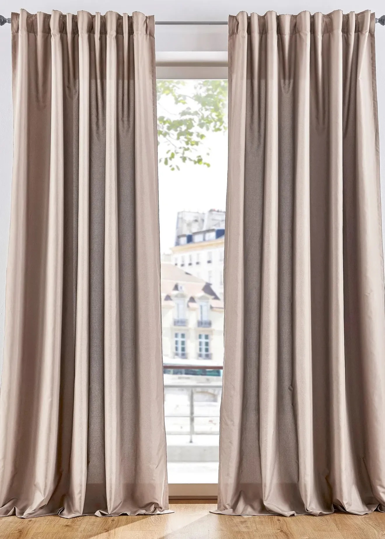 bonprix Salon·Rideaux & Voilages|Rideaux Classiques|Lot de 2 rideaux en microfibre