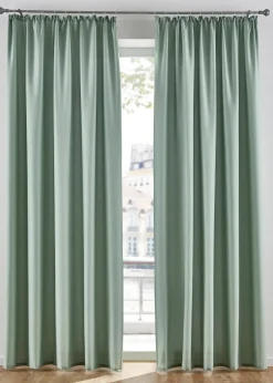 bonprix Lot de 2 rideaux en microfibre| Salon·Rideaux & Voilages|Rideaux Classiques