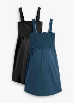 Femme bonprix Femme Enceinte|Lot de 2 robes de grossesse en coton