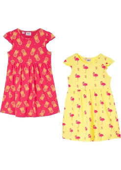 bonprix Lot de 2 robes en jersey 100% coton|Enfant Vêtements Enfant|Filles 9-16 Ans·Lot De 2 Articles Et Plus