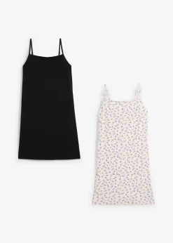 bonprix Lot de 2 robes en jersey coton extensible|Enfant Vêtements Enfant|Filles 9-16 Ans·Lot De 2 Articles Et Plus