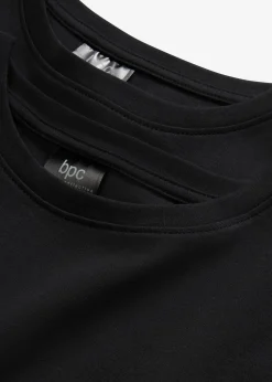 bonprix Lot de 2 robes T-shirt oversize 100% coton|Femme Basiques|Robes