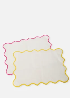 bonprix Lot de 2 sets de table à bord ondulé| Arts De La Table|Linge De Table