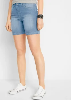 bonprix Lot de 2 shorts en jean slim, taille mi-haute|Femme Shorts|Jeans