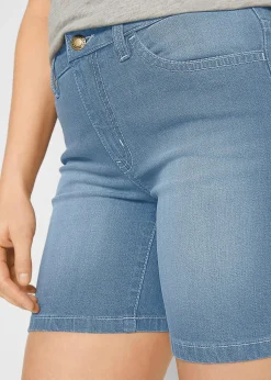 bonprix Lot de 2 shorts en jean slim, taille mi-haute|Femme Shorts|Jeans