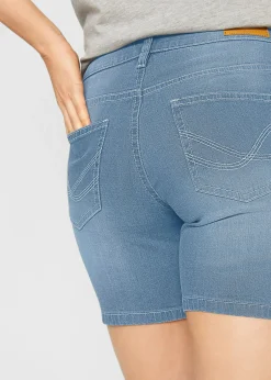 bonprix Lot de 2 shorts en jean slim, taille mi-haute|Femme Shorts|Jeans