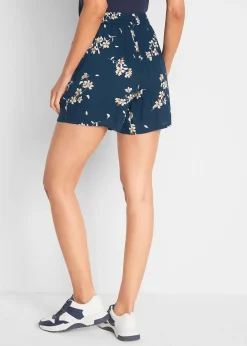 Femme bonprix Shorts|Pantalons|Lot de 2 shorts en viscose avec ceinture à nouer