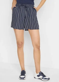 bonprix Lot de 2 shorts en viscose avec ceinture à nouer|Femme Shorts|Pantalons