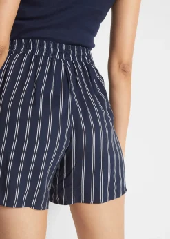 bonprix Lot de 2 shorts en viscose avec ceinture à nouer|Femme Shorts|Pantalons