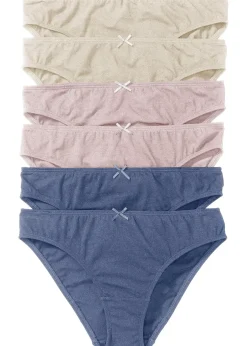 bonprix Lot de 6 slips|Femme Basiques|Lingerie Coton