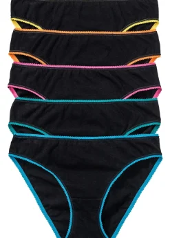 bonprix Lot de 5 slips|Femme Lingerie Coton|Bas