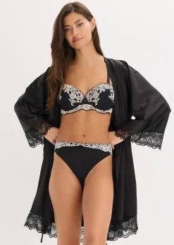 Femme bonprix Dessous|Bas|Lot de 2 slips à dentelle bicolore