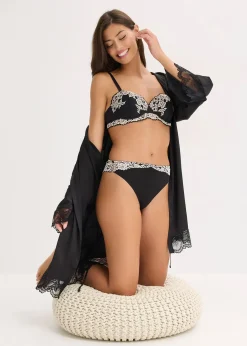 Femme bonprix Dessous|Bas|Lot de 2 slips à dentelle bicolore