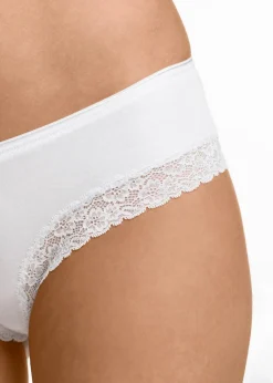 bonprix Lot de 4 slips brésiliens|Femme Basiques|Lingerie Coton
