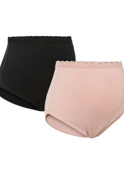 Femme bonprix Maternité|Lingerie Coton|Lot de 2 slips de grossesse coton