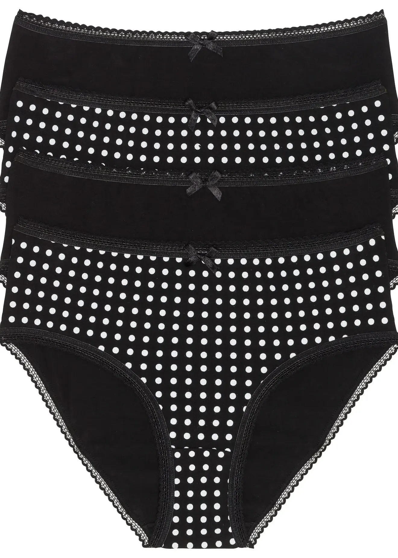 Femme bonprix Lingerie Coton|Bas|Lot de 4 slips maxi