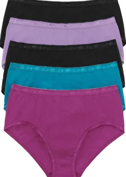 Femme bonprix Basiques|Lingerie Coton|Lot de 5 slips maxi