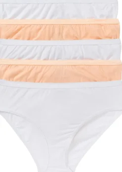bonprix Lot de 5 slips Maxi|Femme Basiques|Lingerie Coton