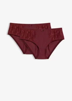 bonprix Lot de 2 slips maxi avec dentelle|Femme Bas