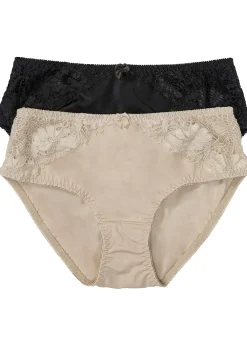bonprix Lot de 2 slips maxi avec dentelle|Femme Bas