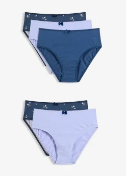 bonprix Lot de 5 slips Maxi confortables|Femme Lingerie Coton|Bas