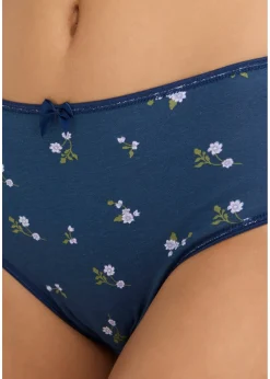 bonprix Lot de 5 slips Maxi confortables|Femme Lingerie Coton|Bas