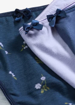 bonprix Lot de 5 slips Maxi confortables|Femme Lingerie Coton|Bas