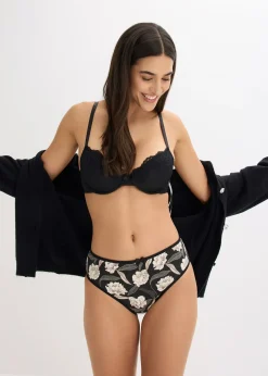 Femme bonprix Lingerie Coton|Bas|Lot de 4 slips maxi confortables