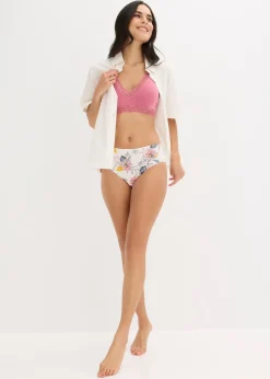 bonprix Lot de 4 slips Maxi coton|Femme Lingerie Coton|Bas