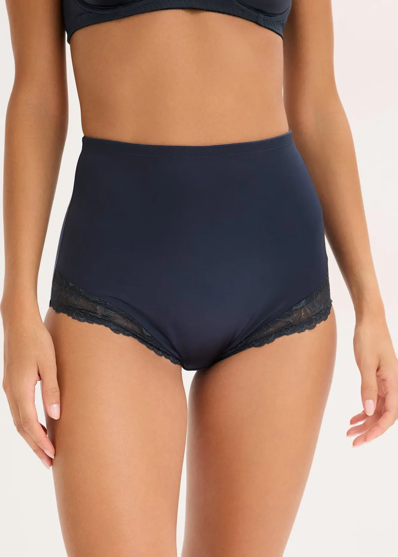 Femme bonprix Lingerie Sculptante|Bas|Lot de 2 slips sculptants en polyamide brillant, maintien modéré