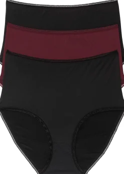 bonprix Lot de 3 slips taille haute en microfibre|Femme Basiques|Bas