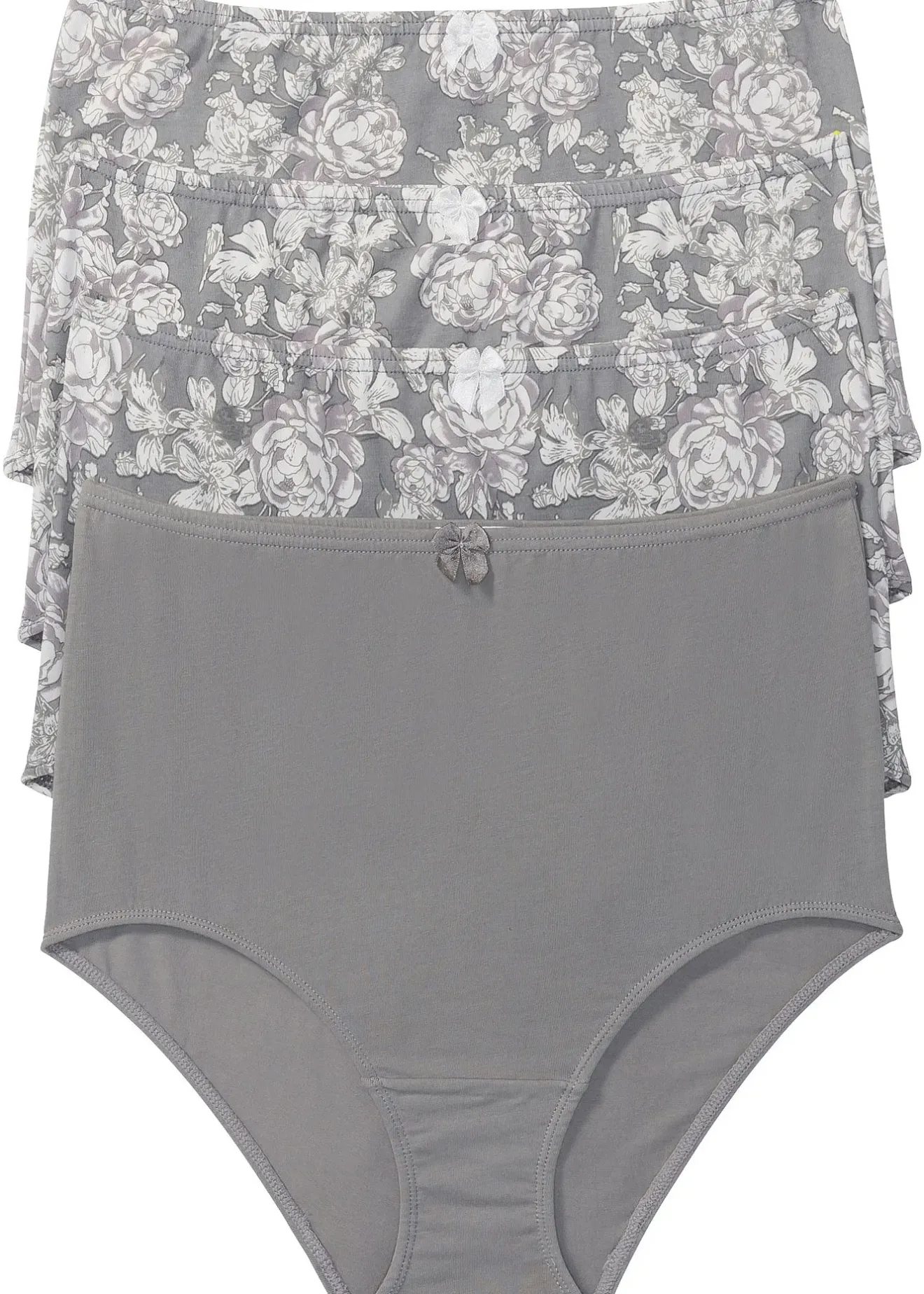 bonprix Lot de 4 slips taille haute|Femme Lingerie Coton|Bas