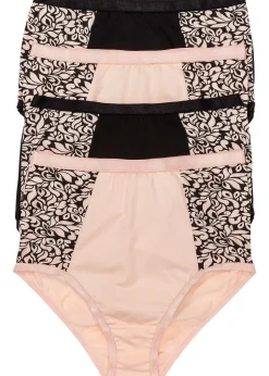 bonprix Lot de 4 slips taille haute coton|Femme Lingerie Coton|Bas