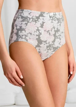 Femme bonprix Lingerie Coton|Bas|Lot de 4 slips taille haute